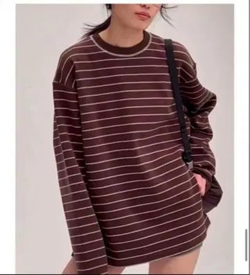 todayful Border Long T-shirts 초코