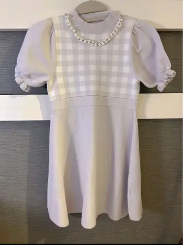 evelyn 밀키 퍼플 니트 미니 원피스