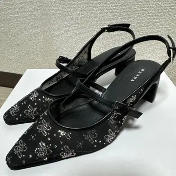 란다 RANDA 모노그램 x 핫픽스 시어 펌프스 S