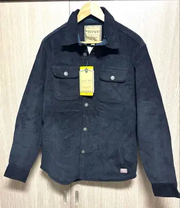 스웨이드풍 셔츠 자켓 블랙 S 사이즈