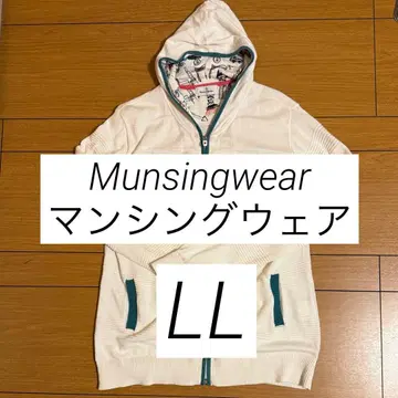 새상품급 먼싱웨어 후드 부착 니트 후드티 LL