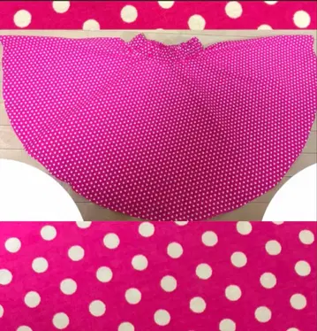 핑크 도트 로카빌리 올디즈 로큰롤 전원 서큘러 스커트