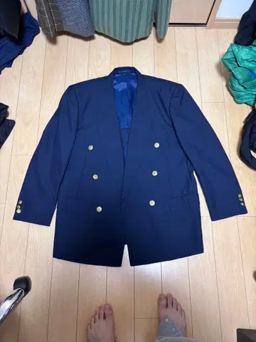 RENOVATION 네이비 더블 브레스트 자켓