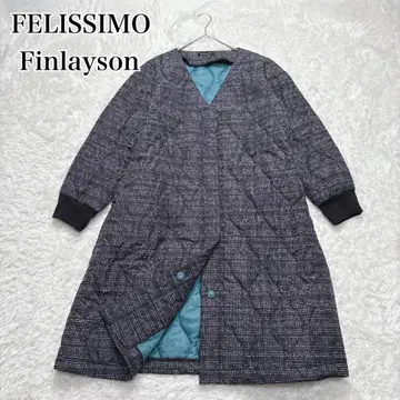 [ 새상품급 ] 펠리시모 핀레이슨 퀼팅 노카라 코트 AIKA LL