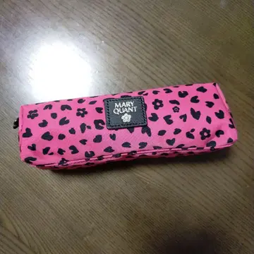 MARY QUANT 핑크 하트 꽃무늬 파우치 마리콴트 펜 케이스