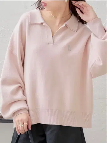 Chico 치코 더블 컬러 스키퍼 니트 핑크 의류