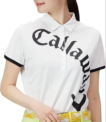 Callaway 화이트 피케 셔츠 M