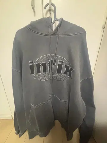 intfix 그레이 후드 부착 후드티