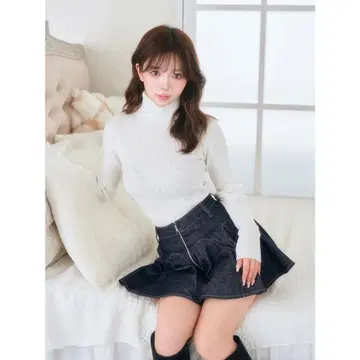 Darich 퀼팅 도트 니트탑