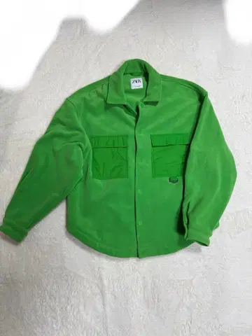 ZARA 플리스 자켓 그린 S-M 사이즈 새상품급