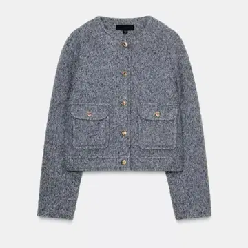 ZARA 골드 버튼 부클레 자켓 S 사이즈