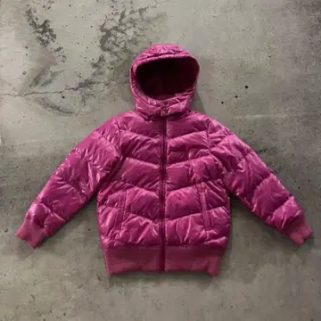 유니클로 다운 자켓 핑크 y2k 헤이세이 갸루 짧은 기장