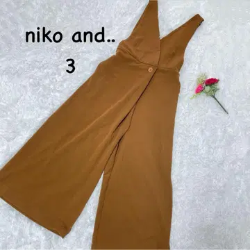 니코앤드 [ L ] V넥 가우초 팬츠 올인원 카멜 세탁 가능