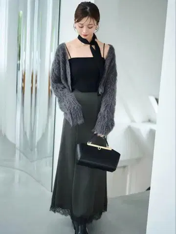 SNIDEL 스카프 니트 앙상블