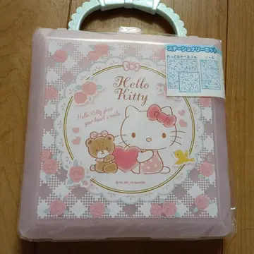 헤이세이 레트로 산리오 헬로키티 문구 세트 메모 씰 케이스