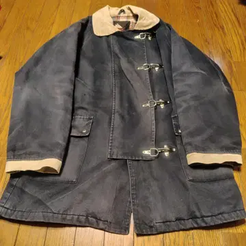 극강의 멋 이탈리아제 파이어맨 코트 네이비 페이드 사이즈 미상