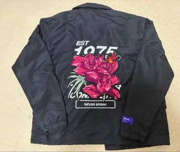 ZARA 1975 꽃무늬 자수 자켓 L 블랙