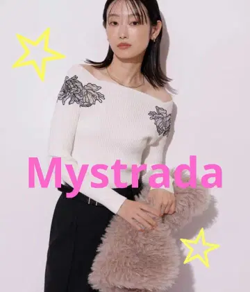 [ Mystrada ] 플라워 자수 니트 [ 새상품급 새상품 ]