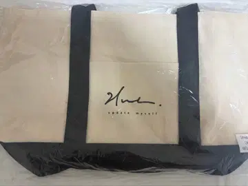 나가츠유 모토키 21me. 캔버스 토트백 내추럴 x 블랙