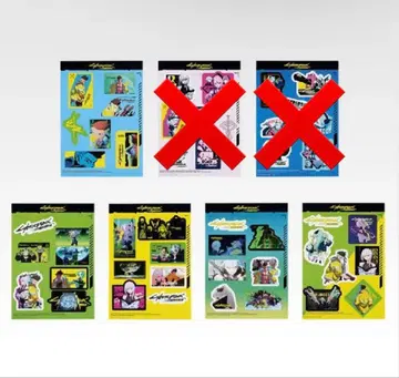 제일복권 사이버펑크 엣지러너 G상 다이컷 스티커 5종류