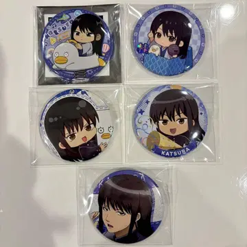 은혼 3년 Z반 긴파치 선생님 트레이딩 캔뱃지 카츠라 코타로 5개 세트