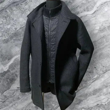 컨디션 최상 휴고보스 남성용 충전솜 비즈니스 코트