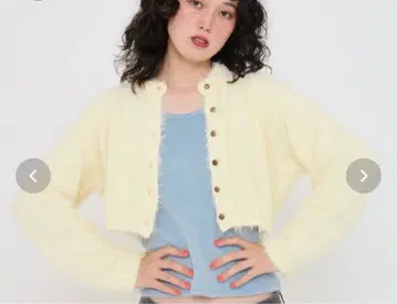 샤기 니트 가디건 TINA: JOJUN 아이보리