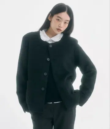 노카라 울 샤기 자켓