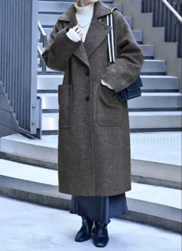 B.C STOCK 샤기 롱 코트