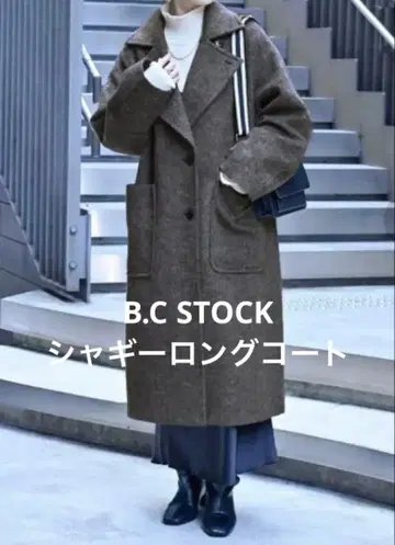 B.C STOCK 샤기 롱 코트
