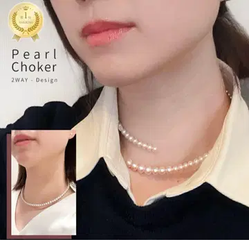 [미사용 새상품] 펄 초커 펄 목걸이 세레모니 MiLuLu