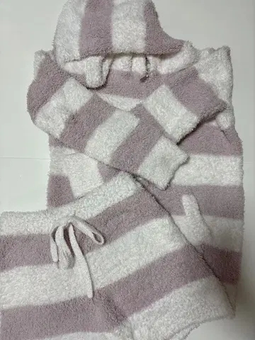 [ 한 번 착용 ] gelato pique 룸웨어 세트 스트라이프 핑크