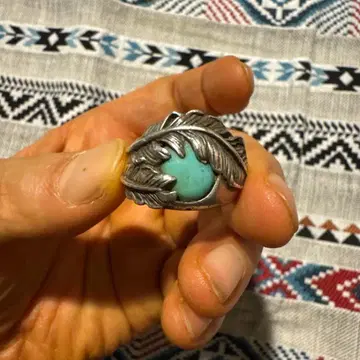 SAAD 터콰이즈 페더 반지 17호