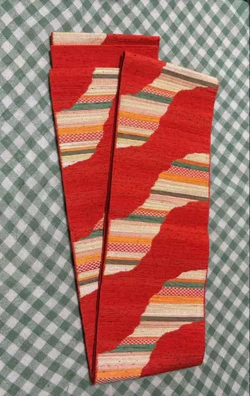 명주 반폭 오비