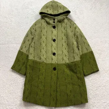 MB LUCAS Cachette 자카드 후디드 코트 그린