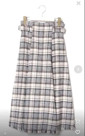 체크 무늬 플레어 스커트 Noela