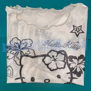 3 [완판템] 키티 올 패턴 시어 티셔츠 산리오 스핀스 일광화상