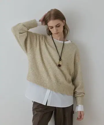 글리터 니트 탑