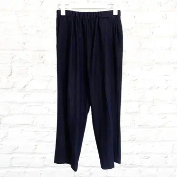 맨투맨 센터 프레스 스트레이트 팬츠 캐주얼 허리밴딩 일본제