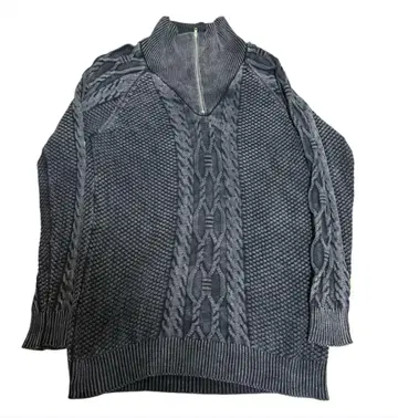 블랙 니트 구제 의류