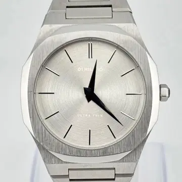 상태 좋음 D1 MILANO 울트라씬 실버 남성용 쿼츠 손목시계