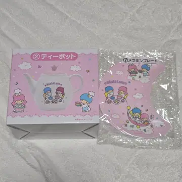 산리오 복권 키키라라 찻주전자 멜라민 플레이트 세트