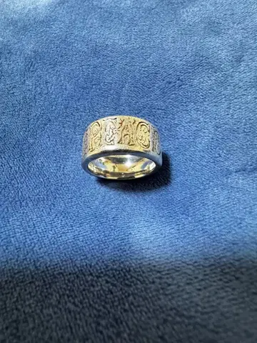 실버 골드 인그레이브 반지 11g