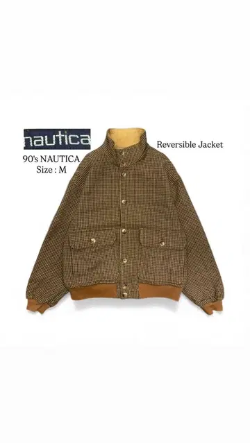 레어! 90's NAUTICA 리버서블 자켓 M 사이즈