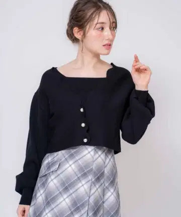 택 포함 미사용 새상품 Noela 스칼라 앙상블 블랙