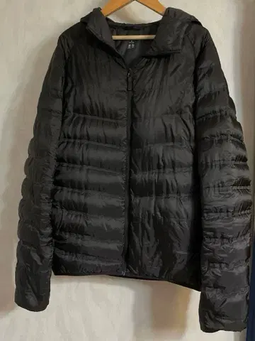 UNIQLO 다운 자켓 후드티 블랙 M