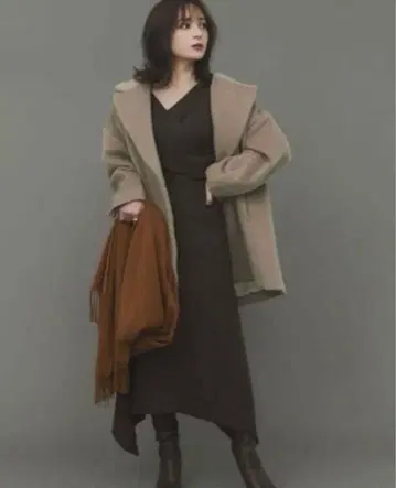 anuans 카슈쿨 리브 니트 원피스