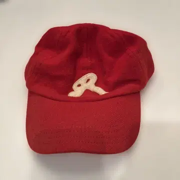 빈티지 빨간색 울 야구 모자 R 로고
