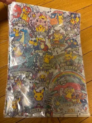 미개봉 새상품 포켓몬 센터 도쿄 디럭스 한정판 A4 클리어 파일