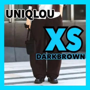 25AW 유니클로 브러쉬드 맨투맨 와이드 팬츠 다크 브라운 XS